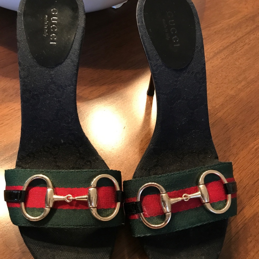 Slip on high heel Authentic Gucci sandal